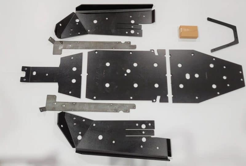 Polaris Rzr Turbo R Skid Plate With Rock Sliders Option